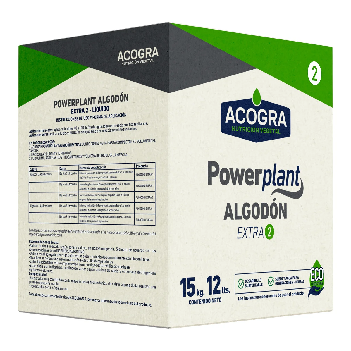 POWERPLANT ALGODÓN EXTRA 2 — envase ACOGRA